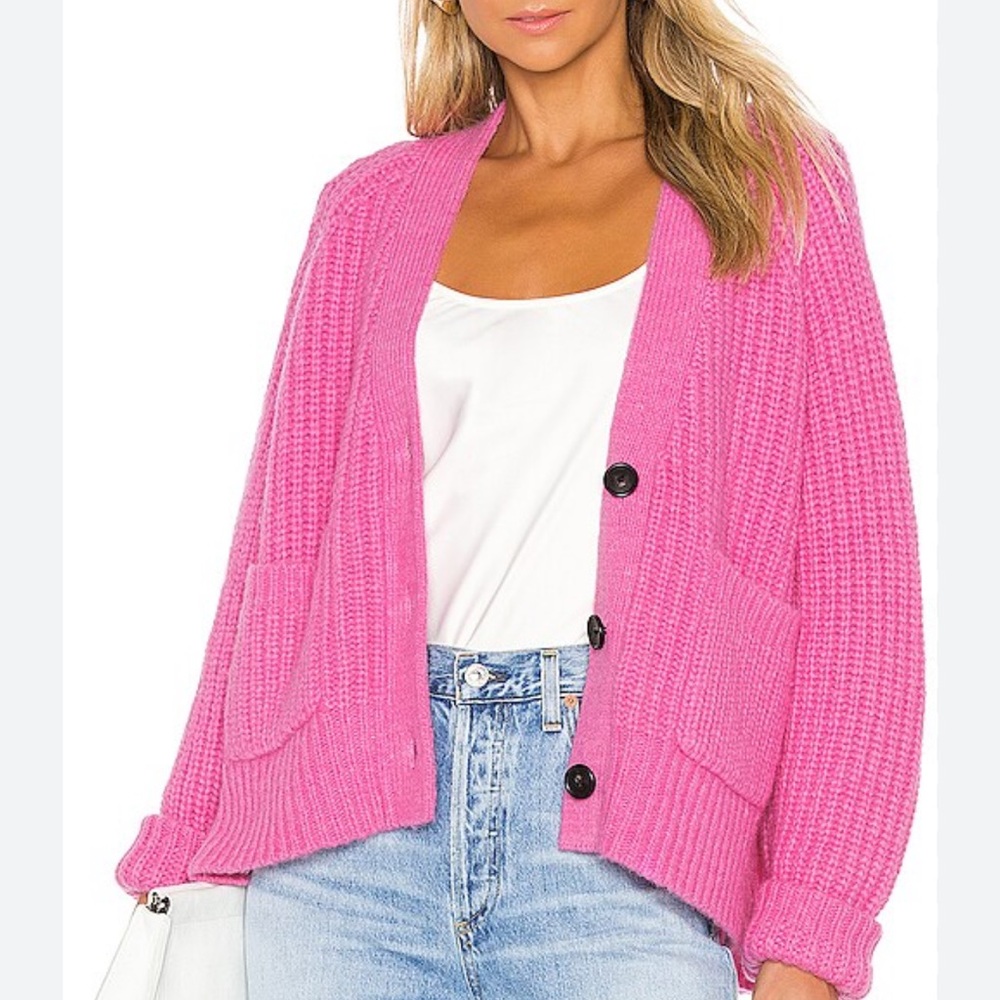 A.L.C. Cleveland Bubblegum Knit Cardigan, Sz Small - Picture 11 of 13